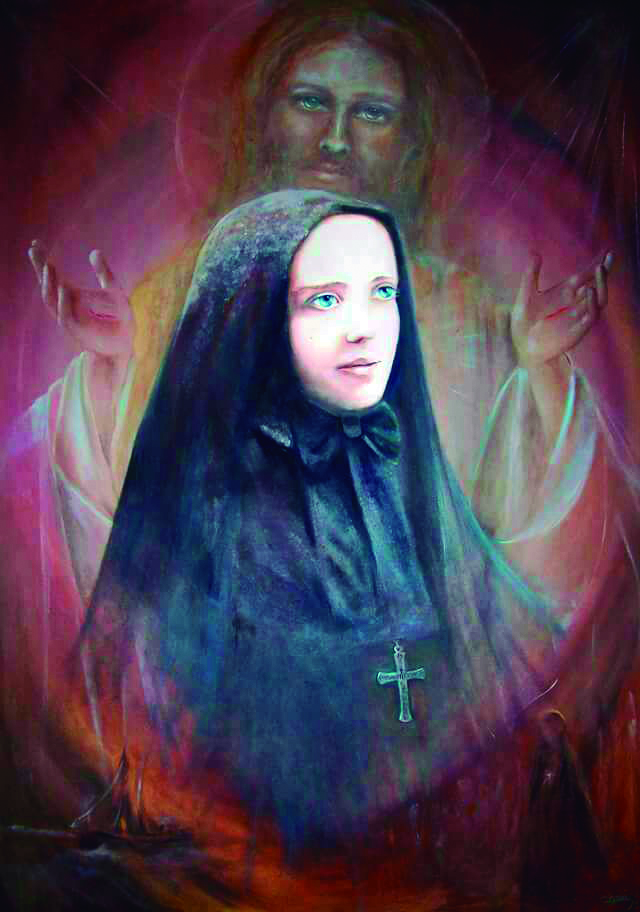 Madre Cabrini com Jesus do Sagrado Coração