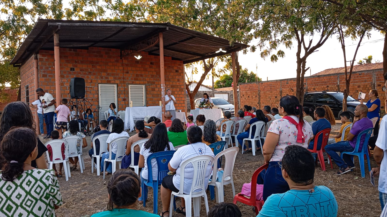 Missão em uma comunidade ao ar livre